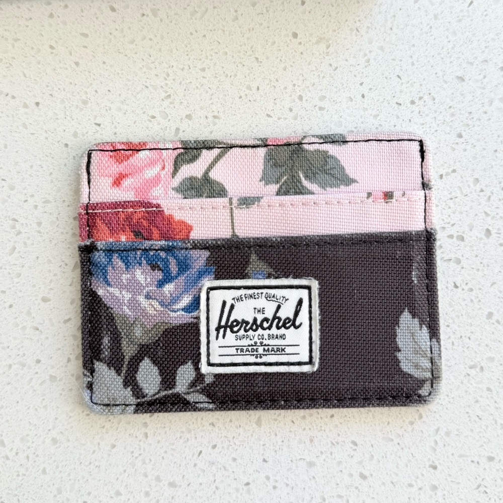 Herschel Supply Company Floral Key & Card Holder - Pink and Blue